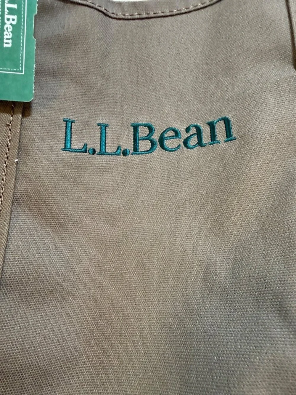 LL Bean Grocery Tote Bag Cotton Grey Japan Exclusive Platinum Grey Green - Picture 4 of 8
